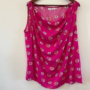 Old Navy Cowl Neck Floral Tank Top Size 2X